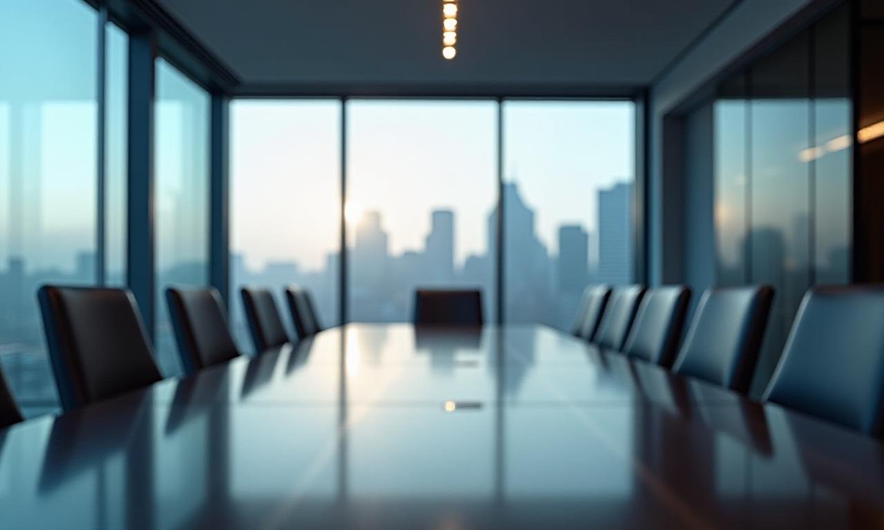 Sophisticated UK office setting with soft morning light